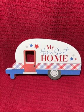 “My Home Sweet Home" Sign wooden truck camper